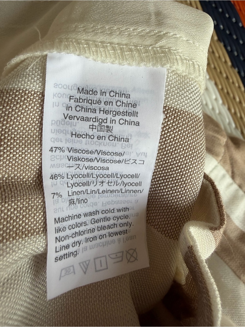 NWT J.Crew Point Sur Khaki Ivory Stripe Paperbag Pants 2P No Belt - Picture 5 of 7